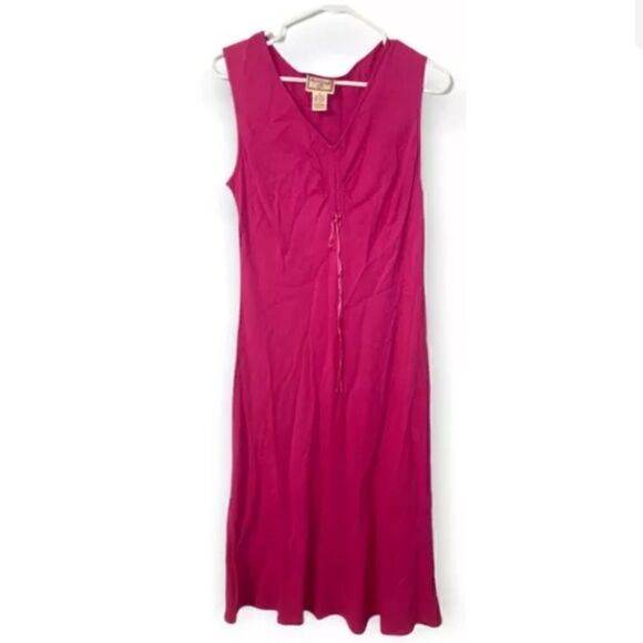Vintage April Cornell Pink light Flowy Dress - Picture 1 of 5